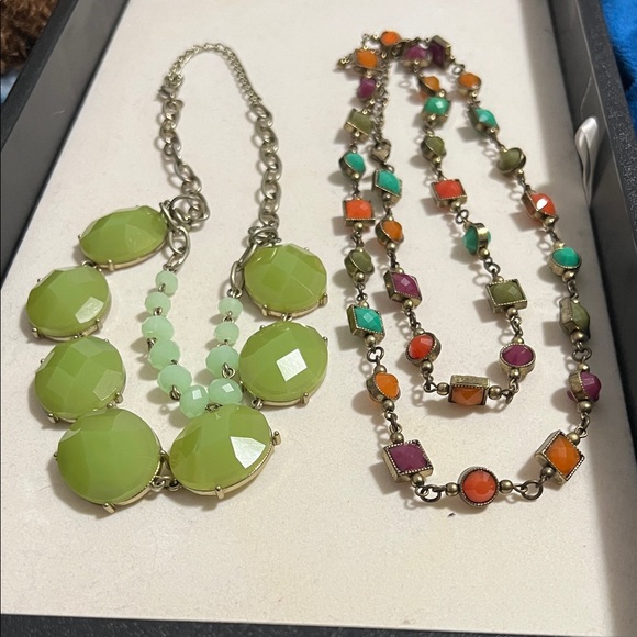 Premier Designs Jewelry - Elegant Green and Multicolor Necklace lot premier designs